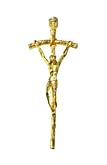 Kríž: kovový - zlatá farba, 13 cm