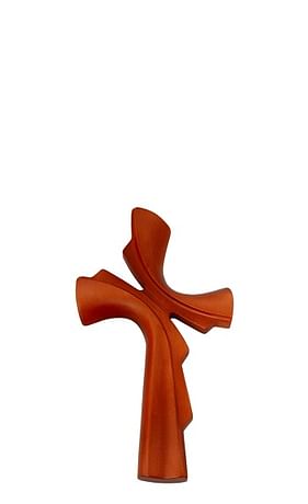 Kríž: drevený, mašľový, malý - bordový (KDZ012)