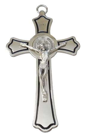 Kríž: benediktínsky, kovový - čierny (MODEP)