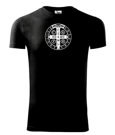 Tričko: Benediktínske - čierne (XL)