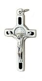 Prívesok: benediktínsky krížik, kovový, čierny