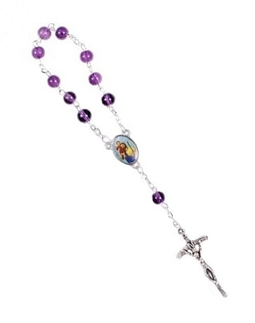 Ruženec: korunka k svätému Krištofovi - fialový
