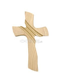 Kríž: drevený, mašľový, bez korpusu - bledý (18x11)