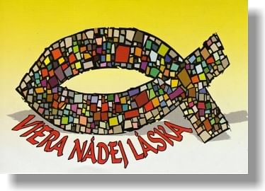 Samolepka: Viera, nádej, láska
