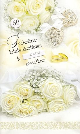 Pozdrav: Blahoželanie k zlatej svadbe - s textom (STIVA_C 11-335)
