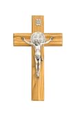 Kríž: drevený s Benediktínskou medailou (677/U)