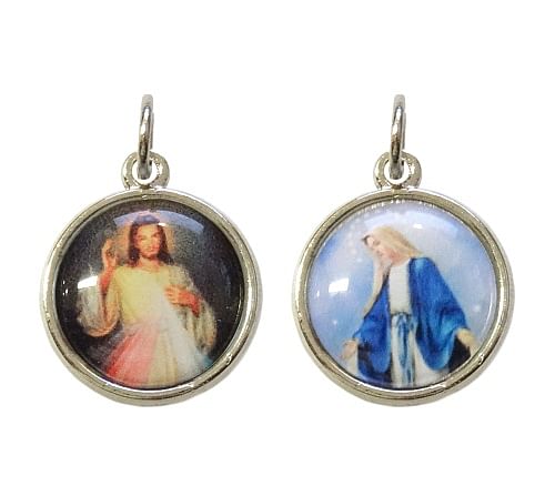 Medailón: Božie milosrdenstvo + Panna Mária Zázračná medaila (G471N)