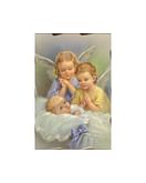 Obraz na dreve: 2 anjeli s dieťaťom (15x10)(141/7)