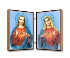 Oltárik: Panna Mária + Pán Ježiš, drevený