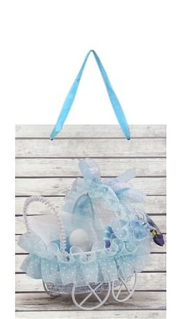 Darčeková taška: Kočík - modrá, malá
