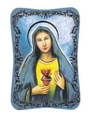 Magnetka: Nepoškvrnené srdce Panny Márie; drevená