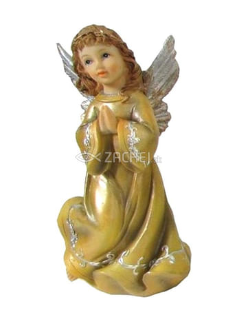 Anjel: so zloženými rukami - žltý, 24 cm
