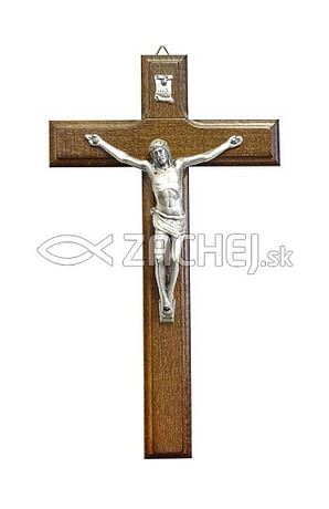 Kríž: drevený - tmavý, 17 cm