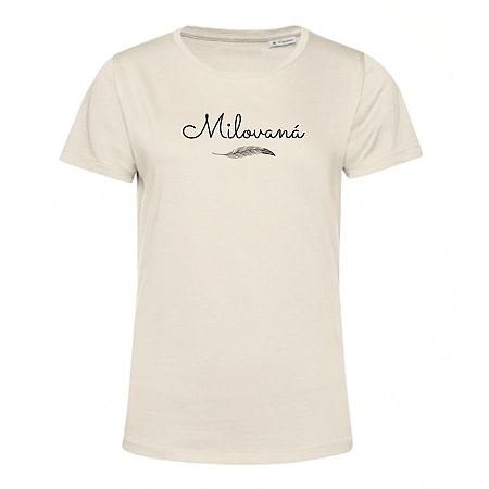 Tričko: Milovaná - dámske, krémové (M)
