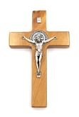 Kríž: Benediktínsky, drevený - bledý (3838)