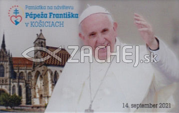Magnetka: Pápež František v Košiciach, drevená