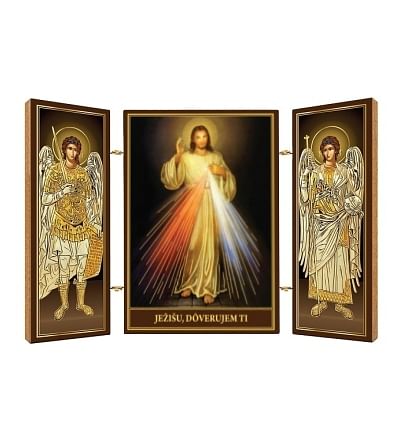 Triptych: Božie Milosrdenstvo, drevený