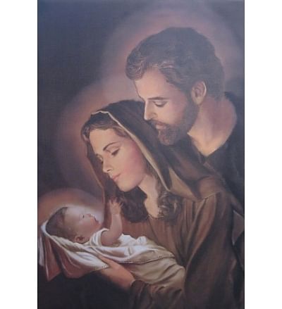 Obraz na plátne: Svätá rodina - hnedý (60x40)