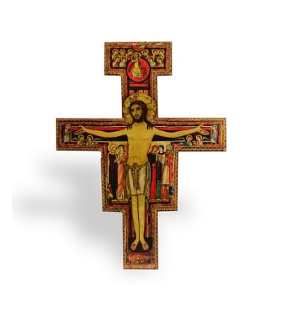 Kríž: svätého Damiána, drevený - malý