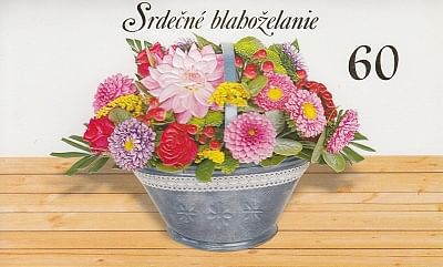 Pozdrav: Srdečné blahoželanie 60 - stextom (STIVA_B 10-974)