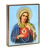 Obrázok na dreve: Nepoškvrnené Srdce Panny Márie (12x10)