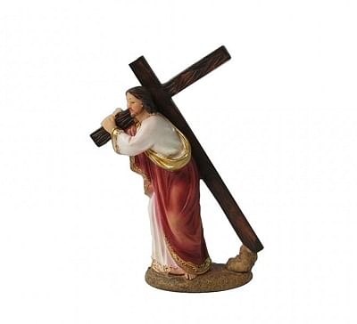 Soška: Pán Ježiš s krížom - 14 cm (3651)