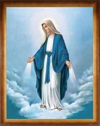 Obraz v ráme: Panna Mária Zázračnej medaily (30x25)