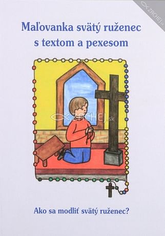 Omaľovanka svätý ruženec s textom a pexesom