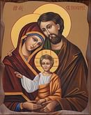 Obraz na dreve: Svätá rodina - ikona (25x20x3)