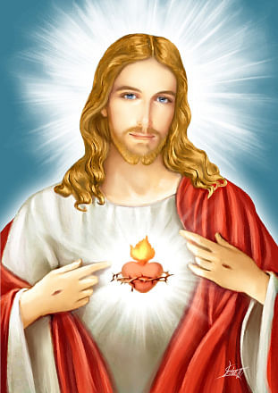 Obraz na dreve: Božské Srdce Ježišovo (14x20)