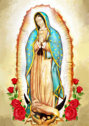 Obraz na plátne: Panna Mária Guadalupská (30x20)