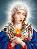 Obraz na plátne: Panna Mária Sedembolestná (60x40)