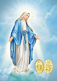 Obraz na plátne: Panna Mária Zázračná medaila (60x40)