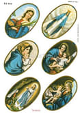 Samolepky: Panna Mária a svätá Lucia