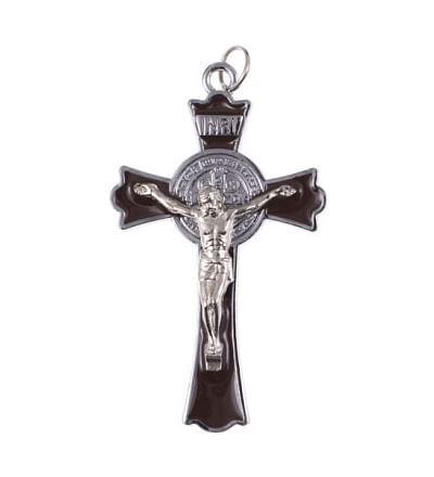 Prívesok: benediktínsky krížik, hnedý