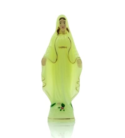Soška: Panna Mária Zázračná medaila - fosforová, 15 cm