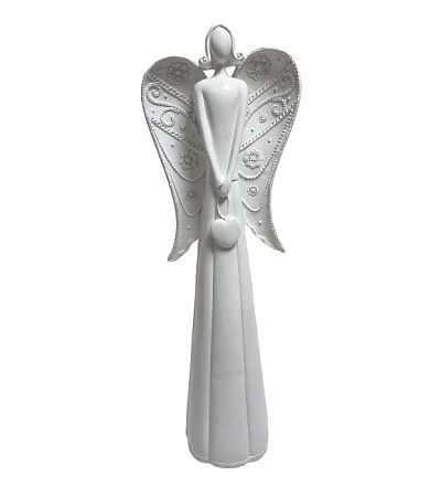 Socha: Anjel - biely, 30 cm