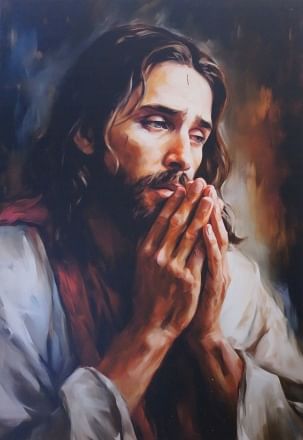 Obraz na dreve: Pán Ježiš pri modlitbe (58 x 40)