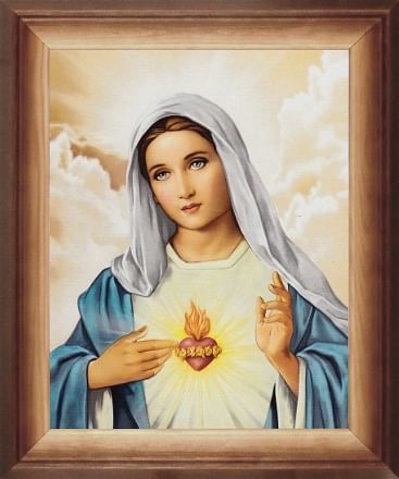 Obraz v ráme: Nepoškvrnené Srdce Panny Márie (31 x 27)
