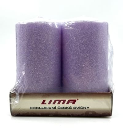 Sviečka: adventná, 4 kusy - mrazivá lila