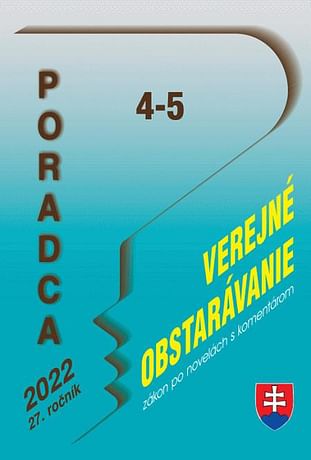 E-kniha: Poradca č. 4-5 / 2022 - Zákon o verejnom obstarávaní s komentárom