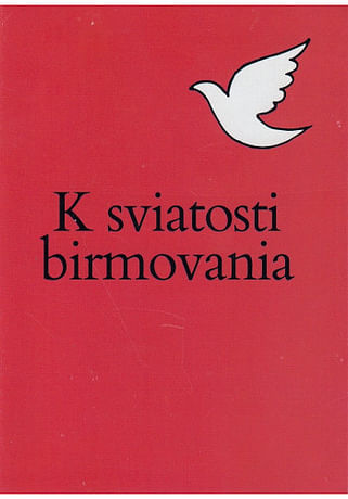 Pozdrav: K sviatosti birmovania - s holubicou, červený