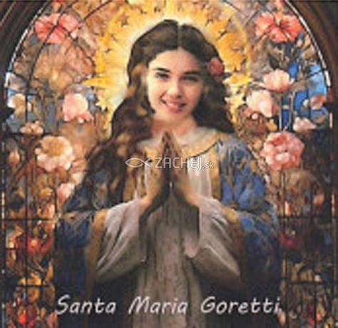 Obrázok: svätá Mária Goretti - s citátom