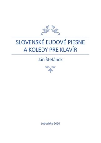 E-kniha: Slovenské ľudové piesne a koledy pre klavír