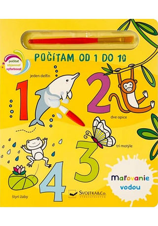 Maľovanie vodou - Počítam od 1 do 10