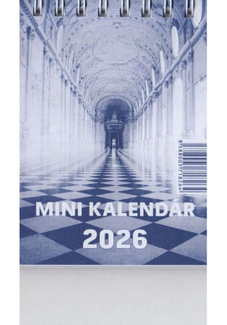 Mini kalendár: stolový - modrý - 2026 (GW)