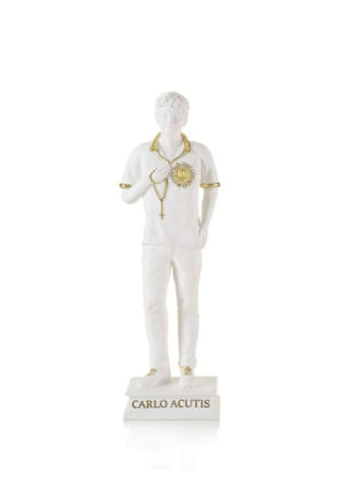 Soška: Carlo Acutis, biela - 7 cm