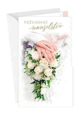 Pozdrav: Požehnané manželstvo - s textom (13-6129)