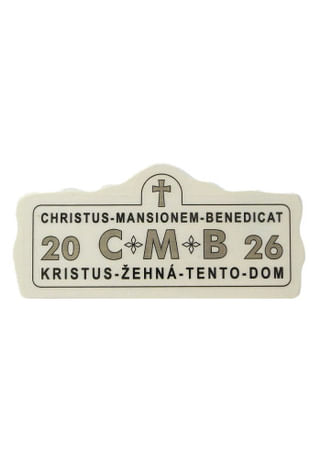 Nálepka: Kristus žehná tento dom 2026 - drevená