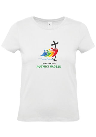 Tričko: PÚTNICI NÁDEJE Jubileum 2025 - biele (XXL)